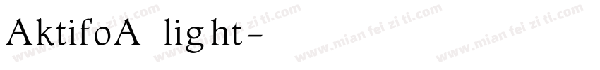 AktifoA light字体转换